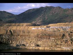 Abandoned open pit mine, Montana, USA
