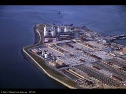 Water treatment plant (aerial), Boston, USA